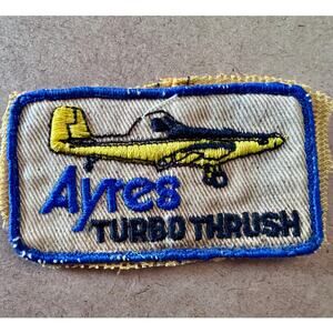 Vintage Ayres Turbo Thrush Aircraft Pilot Patch Agricultural Aviation Cosplay
